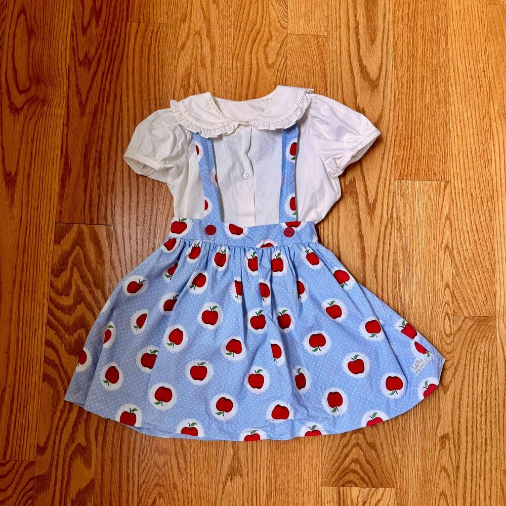 EUC sz 6-7 Tabitha Twinkle (owner designed for Eleanor Rose) Apple suspender set